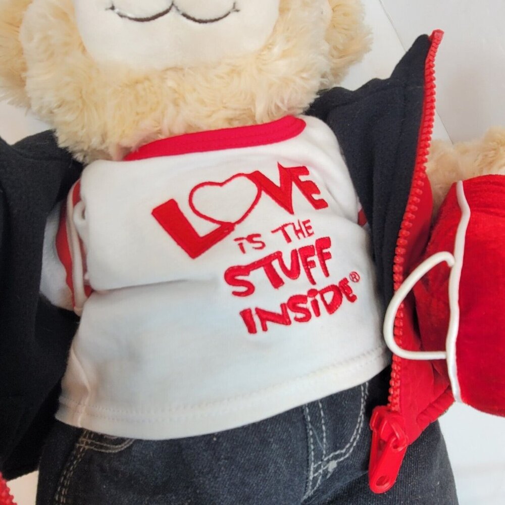 Build a Bear BAB Say It with Heart 15" Teddy Bear Stuffed Animal Plush Toy Rare - Picture 4 of 10